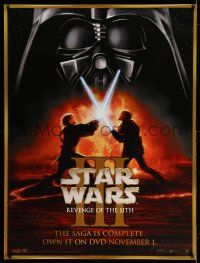 8j101 REVENGE OF THE SITH 36x48 video poster '05 Star Wars Episode III, Obi Wan versus Darth Vader