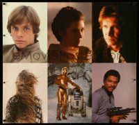 8j093 EMPIRE STRIKES BACK 34x38 special '80 Lucas, Luke, Leia, Han, Chewie, Calrissian, C-3PO/R2D2