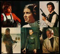 8j098 STAR WARS 34x38 special '77 portraits of Hamill, Fisher, Ford, Guinness, Cushing & Chewbacca