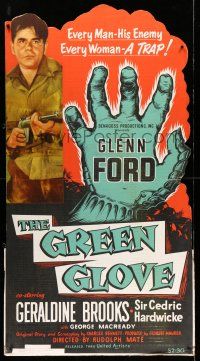 8j409 GREEN GLOVE standee '52 every man is Glenn Ford's enemy & every woman is a trap!