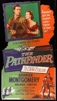 8j434 PATHFINDER standee '52 George Montgomery was the greatest Indian-fighter of them all!