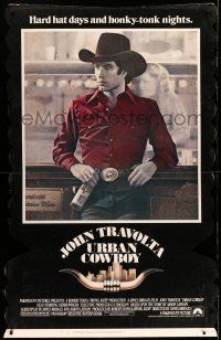 8j456 URBAN COWBOY standee '80 John Travolta in cowboy hat with Lone Star beer standing by bar!