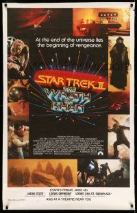 8j128 STAR TREK II half subway '82 The Wrath of Khan, Leonard Nimoy, William Shatner, sci-fi sequel!