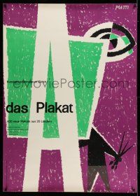 8j017 DAS PLAKAT Swiss Art Exhibition '53 Celestino Piatti artwork of letter A!
