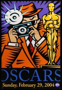 8k016 76TH ANNUAL ACADEMY AWARDS 1sh '04 great Burton Morris art of photographer & Oscar!