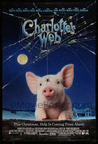 8k142 CHARLOTTE'S WEB advance DS 1sh '06 Dakota Fanning, great image of classic pig!