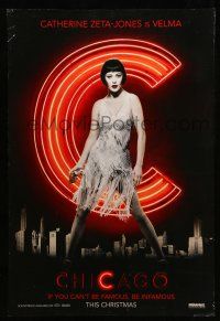 8k149 CHICAGO teaser DS 1sh '02 sexy full-length of Catherine Zeta-Jones!