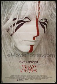 8k160 CLAN OF THE CAVE BEAR 1sh '86 fantastic image of Daryl Hannah in tribal make up!