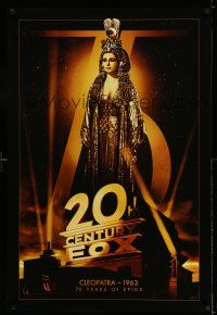 8k002 20TH CENTURY FOX 75TH ANNIVERSARY 27x40 commercial poster '10 Elizabeth Taylor in Cleopatra!