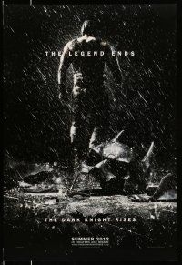 8k202 DARK KNIGHT RISES teaser DS 1sh '12 Tom Hardy as Bane, cool image of broken mask in the rain!