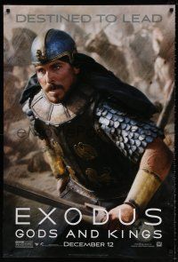 8k249 EXODUS: GODS & KINGS style E teaser DS 1sh '14 close-up of Christian Bale as Moses!