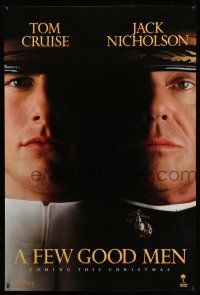 8k259 FEW GOOD MEN teaser 1sh '92 best close up of Tom Cruise & Jack Nicholson!