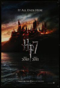 8k317 HARRY POTTER & THE DEATHLY HALLOWS PART 1 & PART 2 teaser DS 1sh '10 it all ends here!