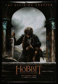 8k338 HOBBIT: THE BATTLE OF THE FIVE ARMIES teaser DS 1sh '14 Martin Freeman as Bilbo Baggins!