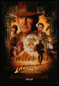 8k364 INDIANA JONES & THE KINGDOM OF THE CRYSTAL SKULL May 22 int'l advance DS 1sh '08 Struzan art!