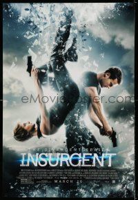 8k377 INSURGENT advance DS 1sh '15 The Divergent Series, cool sci-fi image, defy reality!