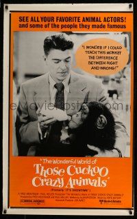 8k394 IT'S SHOWTIME 1sh R80s Ronald Reagan, The Wonderful World of Those Cuckoo Crazy Animals!