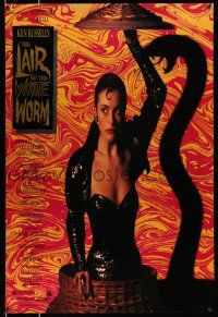 8k423 LAIR OF THE WHITE WORM 1sh '88 Ken Russell, image of sexy Amanda Donohoe with snake shadow!