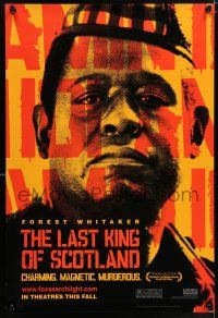 8k425 LAST KING OF SCOTLAND teaser DS 1sh '06 cool artwork image of Forest Whitaker!