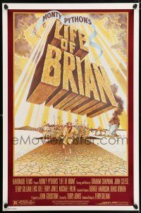 8k434 LIFE OF BRIAN 1sh '79 Monty Python, best different art by William Stout!