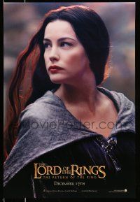 8k446 LORD OF THE RINGS: THE RETURN OF THE KING teaser DS 1sh '03 sexy Liv Tyler as Arwen!
