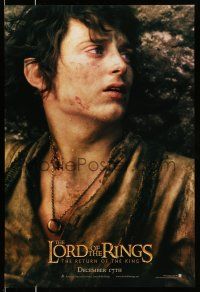 8k444 LORD OF THE RINGS: THE RETURN OF THE KING teaser DS 1sh '03 Elijah Wood as tortured Frodo!