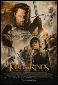 8k441 LORD OF THE RINGS: THE RETURN OF THE KING int'l advance DS 1sh '03 Jackson, cast montage!