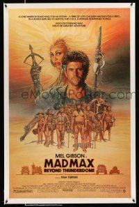 8k454 MAD MAX BEYOND THUNDERDOME 1sh '85 art of Mel Gibson & Tina Turner by Richard Amsel!