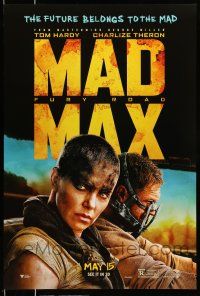 8k455 MAD MAX: FURY ROAD teaser DS 1sh '15 great cast image of Tom Hardy, Charlize Theron!