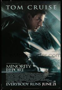 8k494 MINORITY REPORT style B advance 1sh '02 Steven Spielberg, Tom Cruise, Colin Farrell