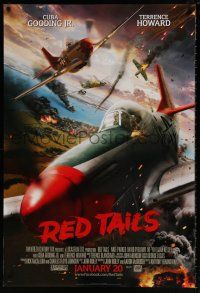 8k614 RED TAILS style A advance DS 1sh '12 Cuba Gooding Jr & Terence Howard as WWII fighter pilots!