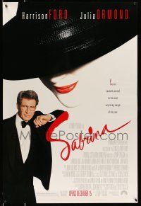 8k640 SABRINA advance 1sh '95 suave Harrison Ford in tuxedo, sexy Julia Ormond in hat!