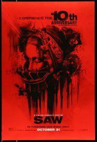 8k645 SAW teaser DS 1sh R14 cool art of terrified Shawnee Smith trapped in brutal torture helmet!