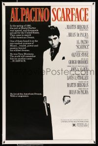 8k648 SCARFACE 1sh '83 Al Pacino as Tony Montana, Brian De Palma, Oliver Stone!