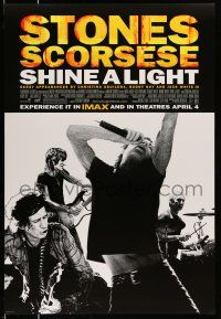 8k666 SHINE A LIGHT advance DS 1sh '08 Martin Scorcese's Rolling Stones documentary, concert image!
