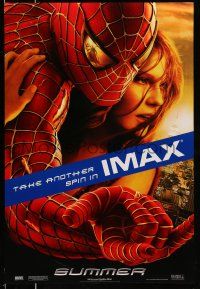 8k699 SPIDER-MAN 2 IMAX teaser DS 1sh '04 Tobey Maguire, Kirsten Dunst, Raimi, take another spin!
