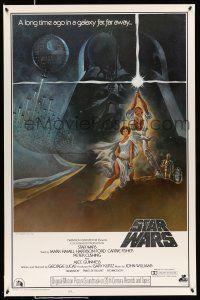 8k724 STAR WARS style A soundtrack 1sh '77 George Lucas classic sci-fi epic, art by Tom Jung!