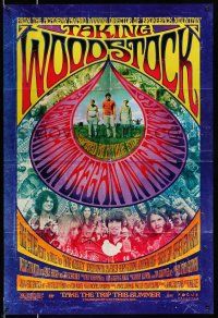 8k740 TAKING WOODSTOCK advance DS 1sh '09 Ang Lee, cool psychedelic design & art!