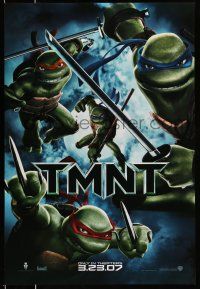 8k775 TMNT advance DS 1sh '07 Teenage Mutant Ninja Turtles, cool image of cast with weapons!