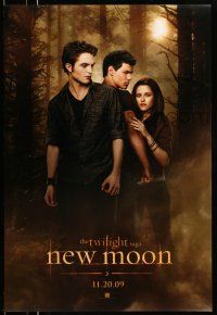 8k807 TWILIGHT SAGA: NEW MOON teaser DS 1sh '09 Kristen Stewart, Robert Pattinson, Taylor Lautner!