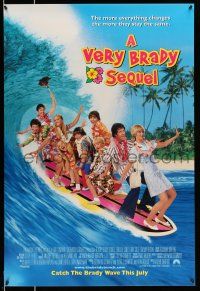 8k820 VERY BRADY SEQUEL advance 1sh '96 Shelley Long, Gary Cole, Matheson, top cast surfing!