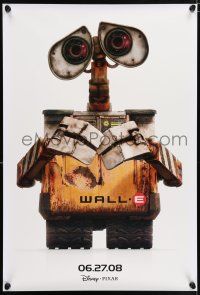 8k828 WALL-E advance DS 1sh '08 Walt Disney, Pixar CG, Best Animated Film, c/u of WALL-E!