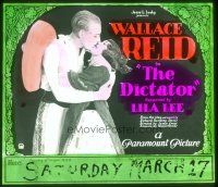 8m156 DICTATOR glass slide '22 romantic close up of Wallace Reid & Lila Lee!