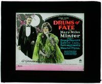 8m159 DRUMS OF FATE glass slide '23 Mary Miles Minter's dead husband returns from African jungle!