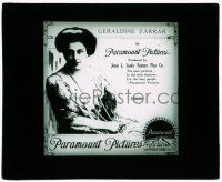 8m170 GERALDINE FARRAR glass slide '20s the pretty opera singer appearing in Paramount Pictures!