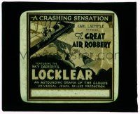 8m175 GREAT AIR ROBBERY glass slide '20 real life sky daredevil Ormer Locklear in early bi-planes!