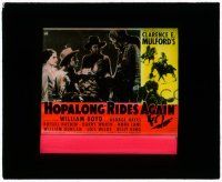 8m184 HOPALONG RIDES AGAIN glass slide '37 William Boyd as Hopalong Cassidy, ultra rare!