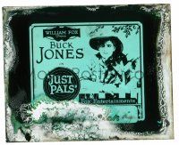 8m191 JUST PALS glass slide '20 John Ford, wonderful image of cowboy star Buck Jones!