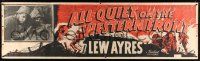 8m006 ALL QUIET ON THE WESTERN FRONT paper banner R50 Lew Ayres, WWII classic, different art!
