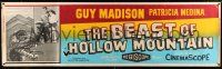 8m013 BEAST OF HOLLOW MOUNTAIN paper banner '56 Guy Madison, Patricia Medina & dinosaur monster!